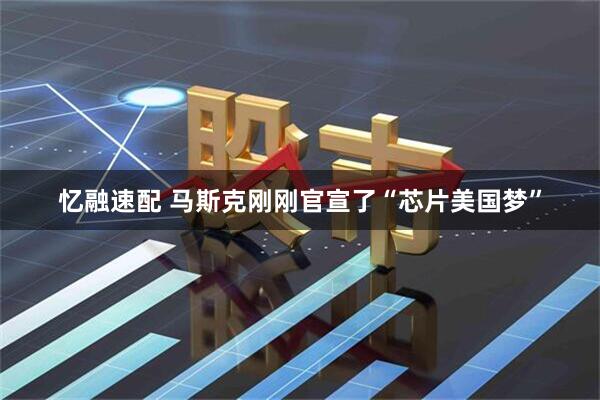 忆融速配 马斯克刚刚官宣了“芯片美国梦”